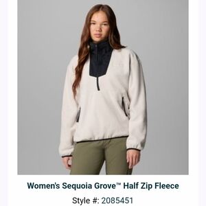 Columbia Women's Half Zip Fleece - Black and Cream